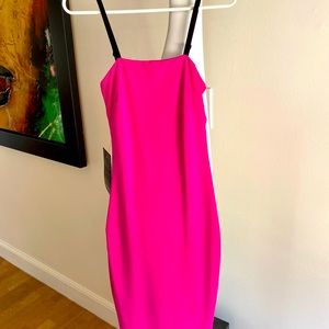 NWT Bebe pink stretch midi dress